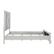 Pemberly Row Contemporary Solid Wood Queen Upholstered Bed in White