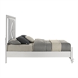 Pemberly Row Contemporary Solid Wood Queen Upholstered Bed in White