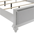 Pemberly Row Contemporary Solid Wood Queen Upholstered Bed in White
