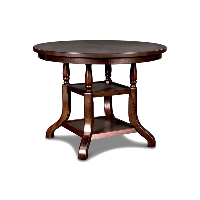 Pemberly Row Traditional 5-Piece Wood Counter Dining Room Set in Espresso