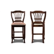 Pemberly Row Traditional 5-Piece Wood Counter Dining Room Set in Espresso