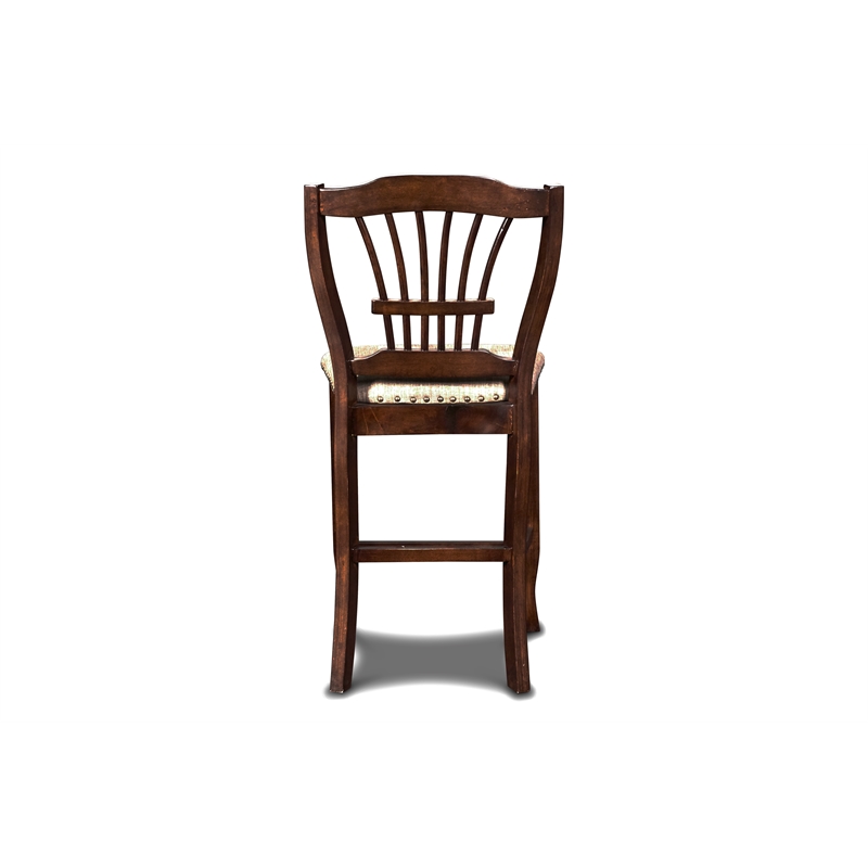 Pemberly Row Traditional 5-Piece Wood Counter Dining Room Set in Espresso