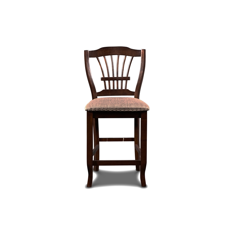 Pemberly Row Traditional 5-Piece Wood Counter Dining Room Set in Espresso