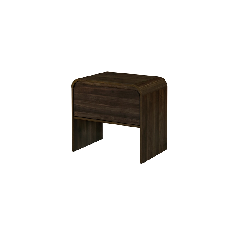 Pemberly Row Modern 2-Piece Wood End Table/Bedside Table in Walnut