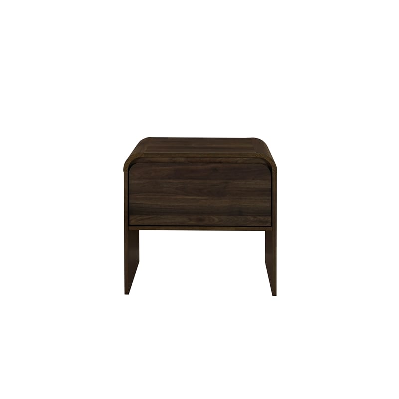 Pemberly Row Modern 2-Piece Wood End Table/Bedside Table in Walnut