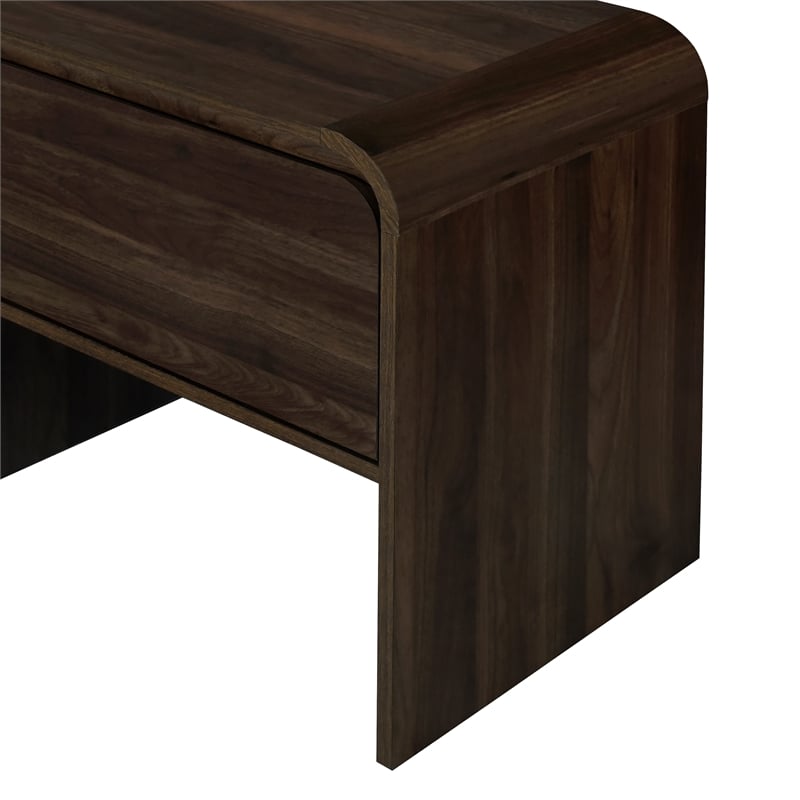 Pemberly Row Modern 2-Piece Wood End Table/Bedside Table in Walnut