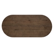 Pemberly Row Contemporary Wood Oval Dining Table in Dark Walnut