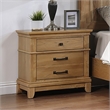 Pemberly Row Transitional Wood 3-Drawer Nightstand in Honey Finish