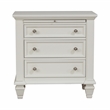 Pemberly Row Coastal 5-Piece Wood Queen Sleigh Bedroom Set in White
