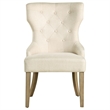 Pemberly Row Traditional Tufted Upholstered Fabric Dining Chair in Beige
