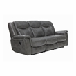 Pemberly Row 2-Piece Upholstered Faux Leather Motion Sofa Set in Gray