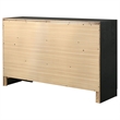 Pemberly Row Contemporary Wood Dresser with 7-Drawer in Black