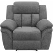 Pemberly Row Contemporary Chenille Upholstered Glider Recliner Charcoal