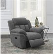 Pemberly Row Contemporary Chenille Upholstered Glider Recliner Charcoal
