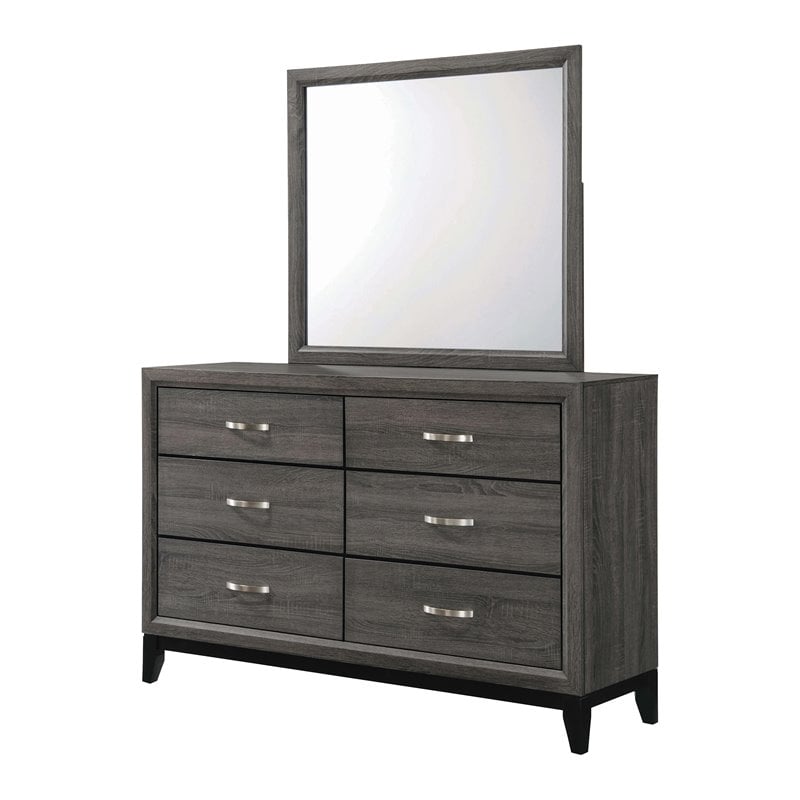 Pemberly Row 4-piece California King Panel Wood Bedroom Set Gray Oak Finish