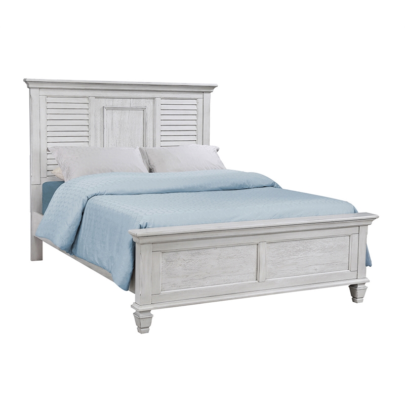 Pemberly Row 4-piece Eastern King Panel Wood Bedroom Set in Antique White