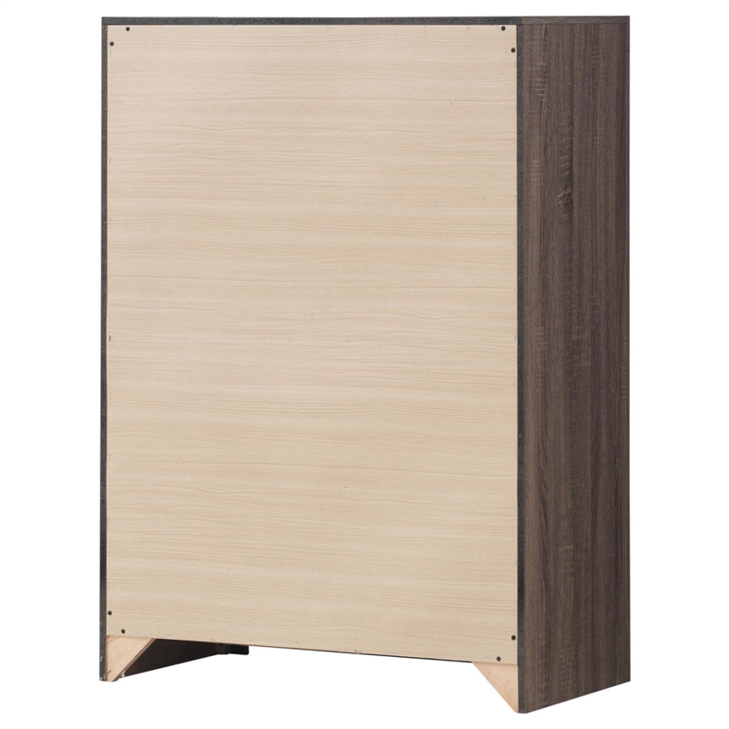 Pemberly Row Farmhouse Wood Chest with English Dovetail 4-Drawer in Barrel Oak