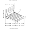 Pemberly Row Farmhouse Wood Queen Storage Bed with Platform System in Barrel Oak