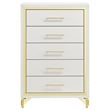 Pemberly Row 5-drawer Wood Rectangular Bedroom Chest in White