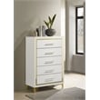 Pemberly Row 5-drawer Wood Rectangular Bedroom Chest in White