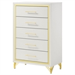 Pemberly Row 5-drawer Wood Rectangular Bedroom Chest in White