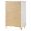 Pemberly Row 5-drawer Wood Rectangular Bedroom Chest in White