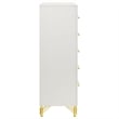 Pemberly Row 5-drawer Wood Rectangular Bedroom Chest in White