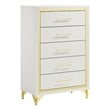 Pemberly Row 5-drawer Wood Rectangular Bedroom Chest in White