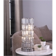 Pemberly Row 20-inch Crystal Shade Bedside Metal Table Lamp Black