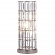 Pemberly Row 20-inch Crystal Shade Bedside Metal Table Lamp Black