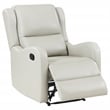 Pemberley Row Faux Leather Ivory Recliner Chair Non-Power Wall Hugger 38.25