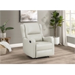 Pemberley Row Faux Leather Ivory Recliner Chair Non-Power Wall Hugger 38.25