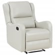 Pemberley Row Faux Leather Ivory Recliner Chair Non-Power Wall Hugger 38.25