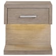 Pemberly Row 1-Drawer Rectangular Transitional Wood Nightstand Barley Brown