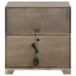 Pemberly Row 1-Drawer Rectangular Transitional Wood Nightstand Barley Brown