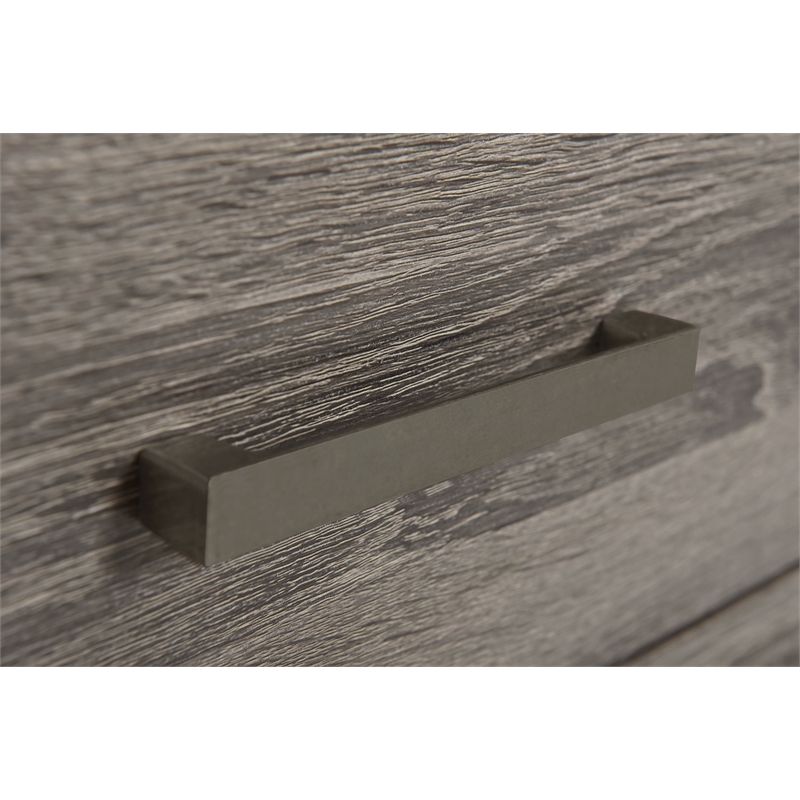 Pemberly Row 5-Piece Transitional Wood Queen Bedroom Set in Brown Oak