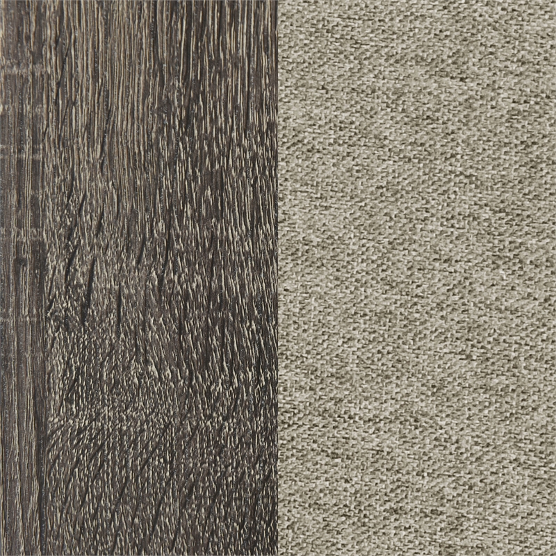 Pemberly Row 5-Piece Transitional Wood Queen Bedroom Set in Brown Oak