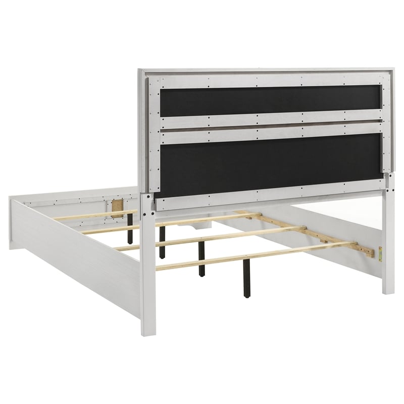 Pemberly Row 5-Piece Contemporary Wood Full Bedroom Set in White
