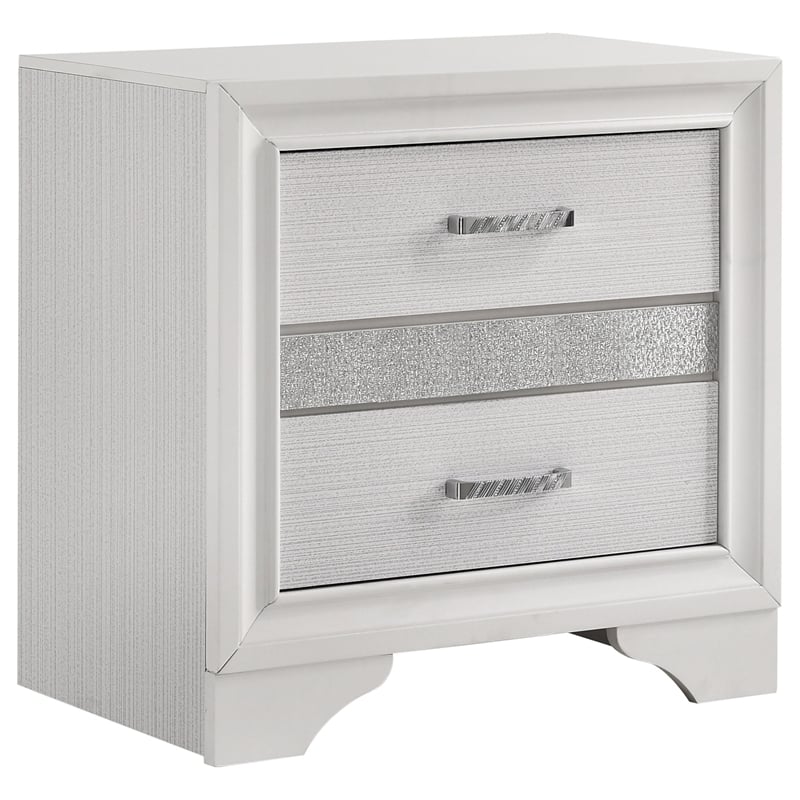 Pemberly Row 5-Piece Contemporary Wood Full Bedroom Set in White