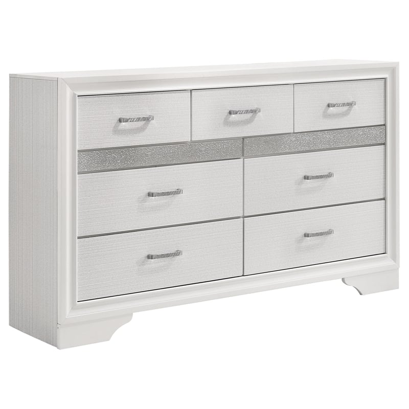 Pemberly Row 5-Piece Contemporary Wood Full Bedroom Set in White