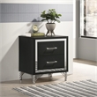 Pemberly Row 2-Drawer Rectangular Modern Engineered Wood Nightstand in Black