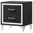 Pemberly Row 2-Drawer Rectangular Modern Engineered Wood Nightstand in Black