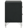 Pemberly Row 2-Drawer Rectangular Modern Engineered Wood Nightstand in Black