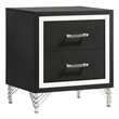 Pemberly Row 2-Drawer Rectangular Modern Engineered Wood Nightstand in Black