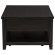Pemberly Row 2-Drawer Rectangular Wood Coffee Table Distressed Java and Black