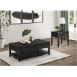 Pemberly Row 2-Drawer Rectangular Wood Coffee Table Distressed Java and Black