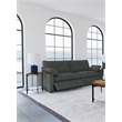 Pemberly Row Fabric Upholstered Modular Power Loveseat in Dark Gray