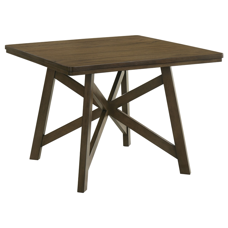 Pemberly Row 5-Piece 47-inch Wood Counter Height Dining Set in Brown