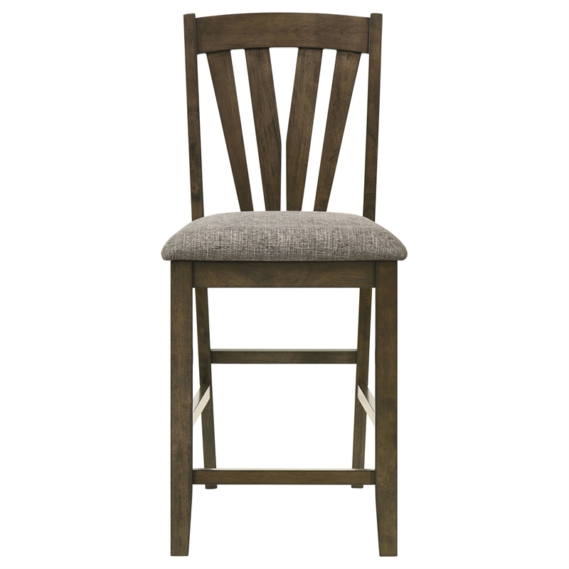Pemberly Row 5-Piece 47-inch Wood Counter Height Dining Set in Brown