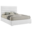 Pemberly Row 53-inch Faux Leather Upholstered California King Bed in White